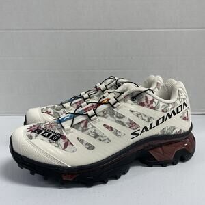 Salomon XT-4 OG Needlepoint Pack Vanilla Ice L47604300 Size 8 Floral Hiking Shoe
